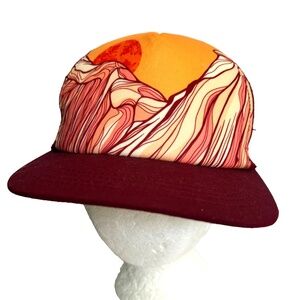 Chickadee Hat Winterlux Trucker Burgundy Brim and Mesh 5 Panel Snapback Canada